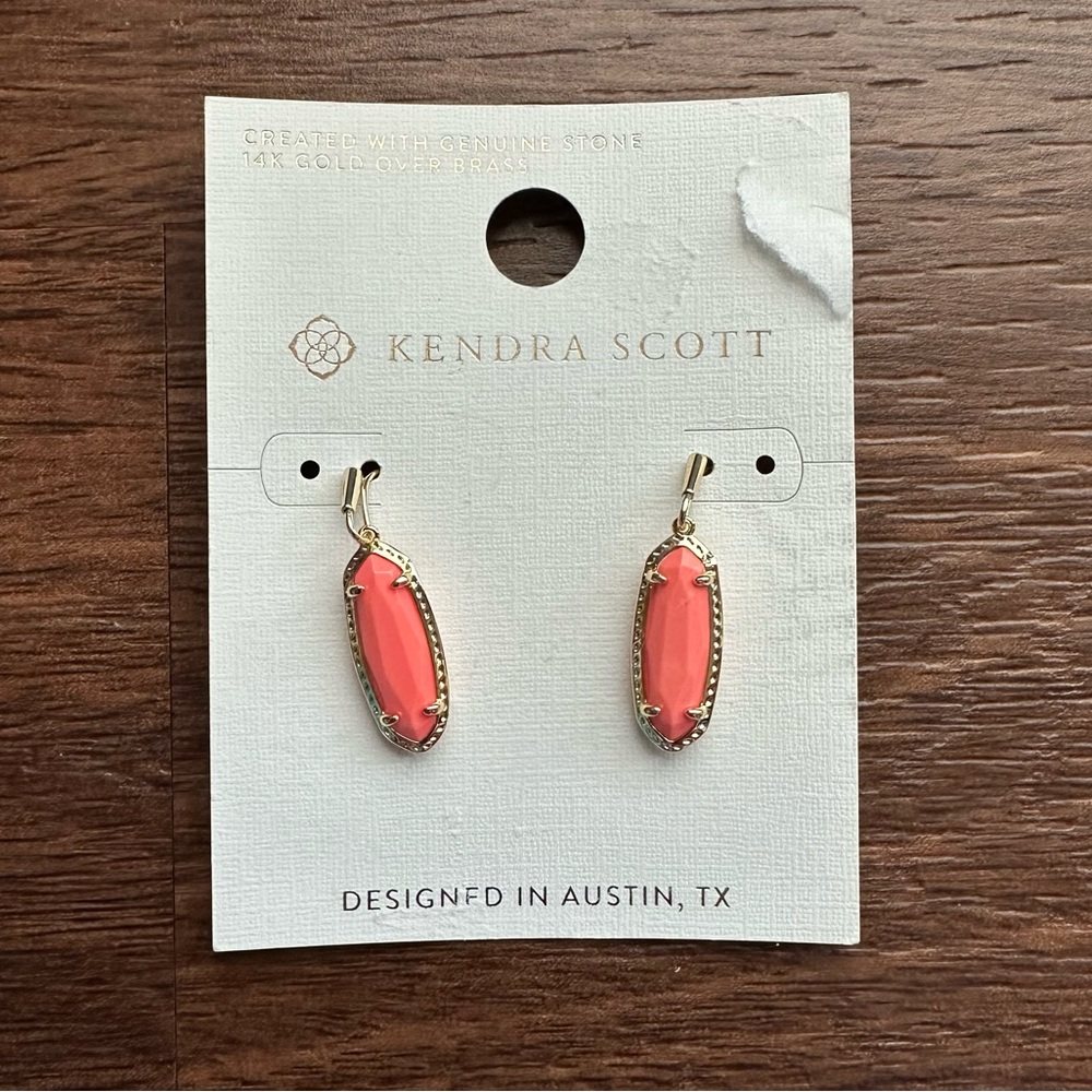 Kendra Scott Eva Magnesite 14K Gold Over Brass Drop Earrings